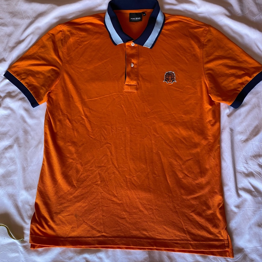 Maczoo Men's Orange Polo Shirt size XL